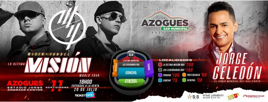 WISIN Y YANDEL LA ULTIMA MISION WORLD TOUR AZOGUES
